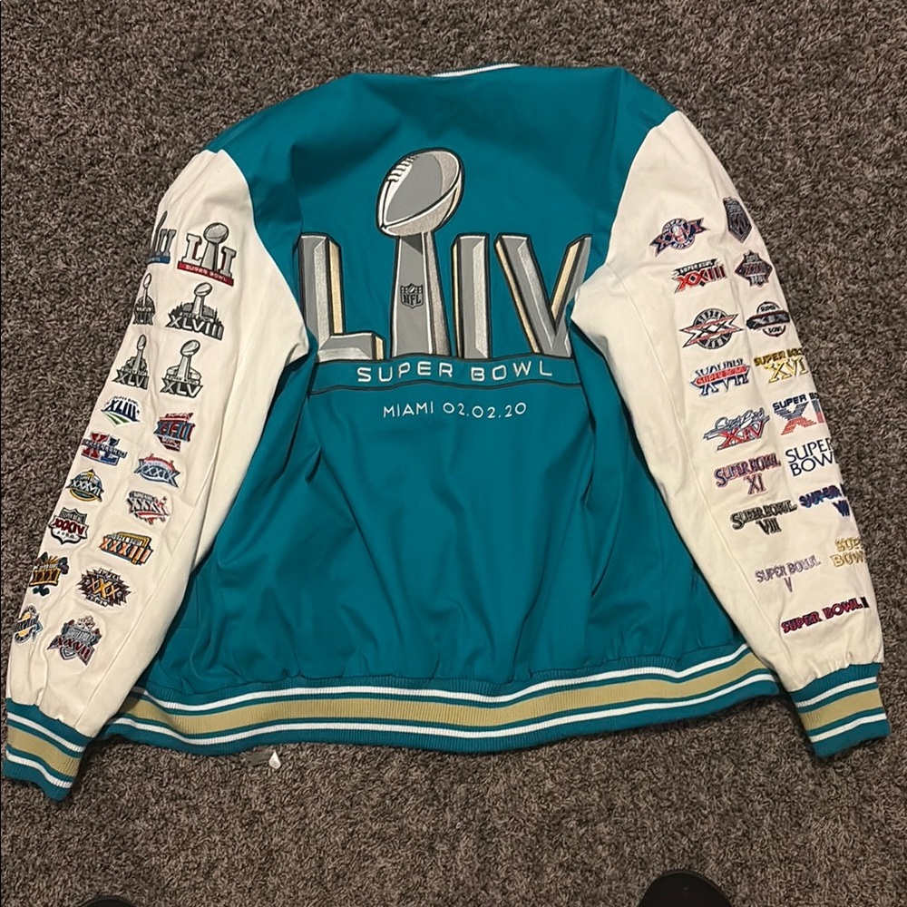Super Bowl LIV Jacket in Teal and White